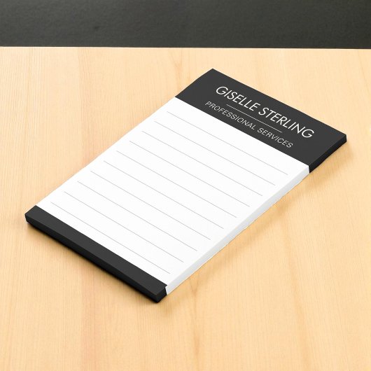 Post-it® Black White Minimal Professional Modern Business