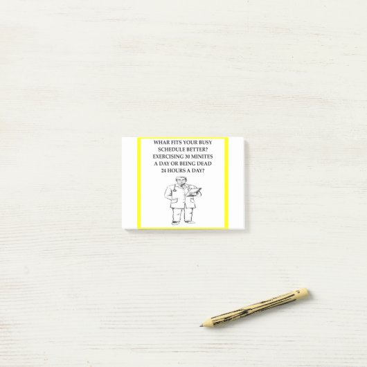 Post-it® Blague du docteur (Sur un bureau)