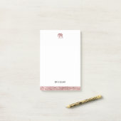 Post-it® Blanc avec Rose Gold Faux Parties scintillant Elep (Sur un bureau)