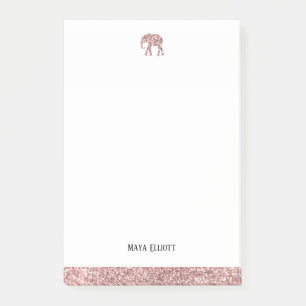 Post-it® Blanc avec Rose Gold Faux Parties scintillant Elep