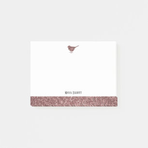 Post-it® Blanc avec Rose Gold Faux Parties scintillant Oise