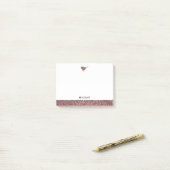 Post-it® Blanc avec Rose Gold Faux Parties scintillant Oise (Sur un bureau)