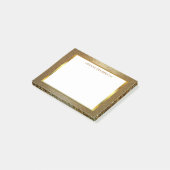 Post-it® Blanc chic moderne d'or de parties scintillantes (Incliné)