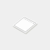 Post-it® Blanc et noir | Votre nom (Incliné)