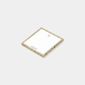 Post-it® Blanc + Faux Gold Parties scintillant Flamant rose (Incliné)