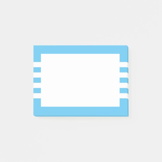 Post-it® Blanc moderne Grandes Bleu ciel (Devant)