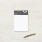 Post-it® Blanc Nettoyer Détails Caduceus Gris Médicale (Sur un bureau)