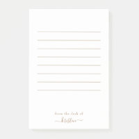 Blanc & Or du bureau de Lined Large personnalisé