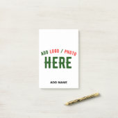 POST-IT® BLANC PERSONNALISABLE MODERNE DE MARQUE VÉRIFIÉE S (Sur un bureau)