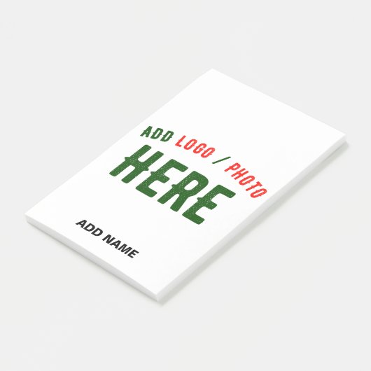 POST-IT® BLANC PERSONNALISABLE MODERNE ET ÉLÉGANT, MARQUE V (Incliné)