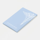 Post-it® Blanc personnalisé par bureau Médicale et bleu (Incliné)