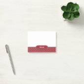 Post-it blanc simili cuir rouge de monogramme de (Bureau)