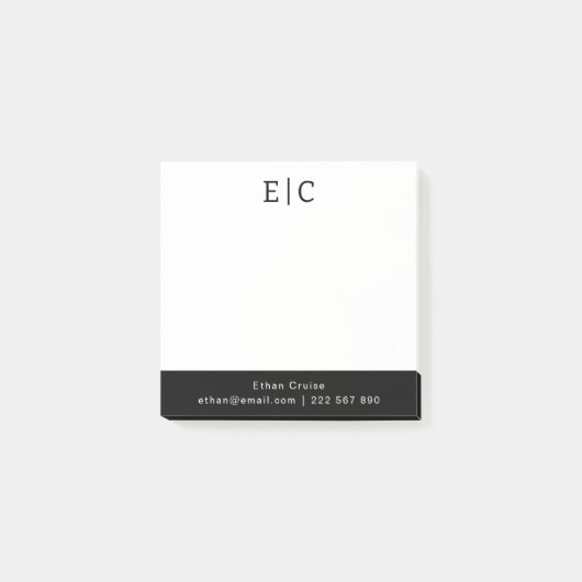 Post-it® Blanc Simple Professionnel (Devant)