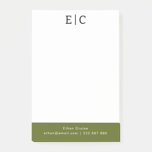 Post-it® Blanc Simple Professionnel (Devant)