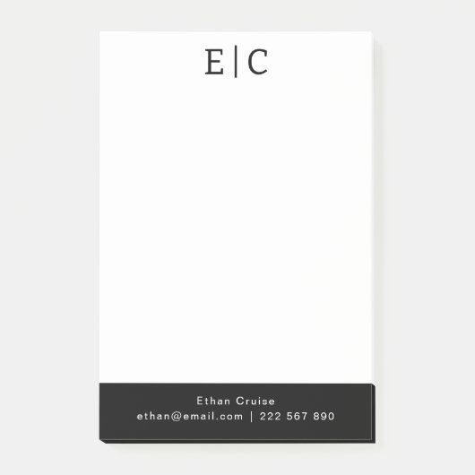 Post-it® Blanc Simple Professionnel (Devant)