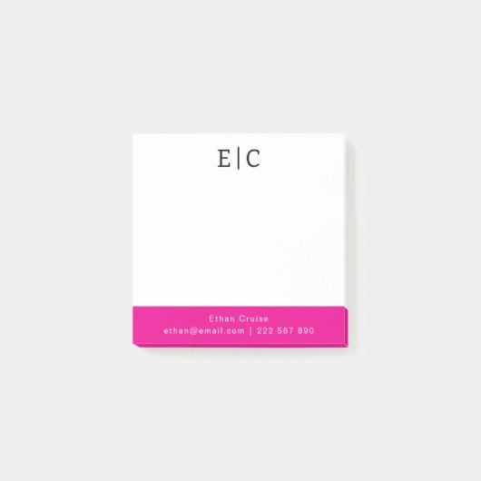 Post-it® Blanc Simple Professionnel (Devant)