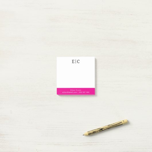 Post-it® Blanc Simple Professionnel (Sur un bureau)