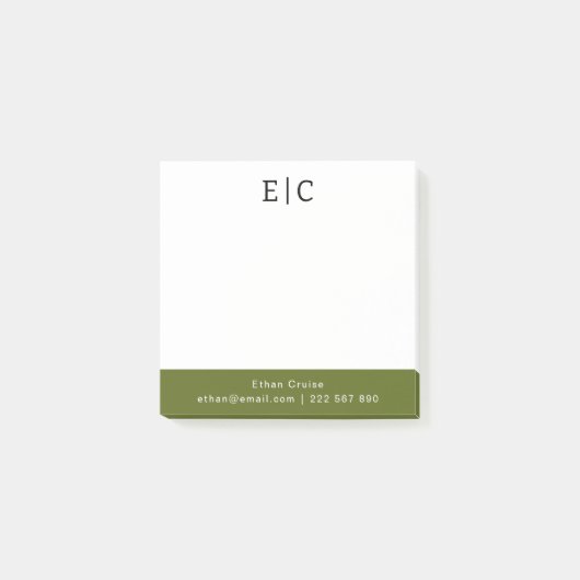 Post-it® Blanc Simple Professionnel (Devant)