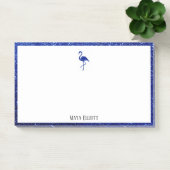 Post-it® Blanc sur Bleu Faux Parties scintillant Flamant ro (Bureau)