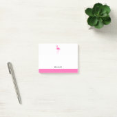 Post-it® Blanc sur Flamant rose rose vif et bordure avec no (Bureau)