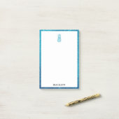 Post-it® Blanc sur la Parties scintillant Turquoise Faux An (Sur un bureau)