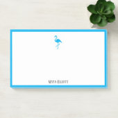 Post-it® Blanc sur le ciel bleu clair Flamant rose et bordu (Bureau)