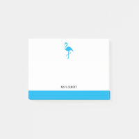 Blanc sur le Flamant rose bleu ciel et bordure ave