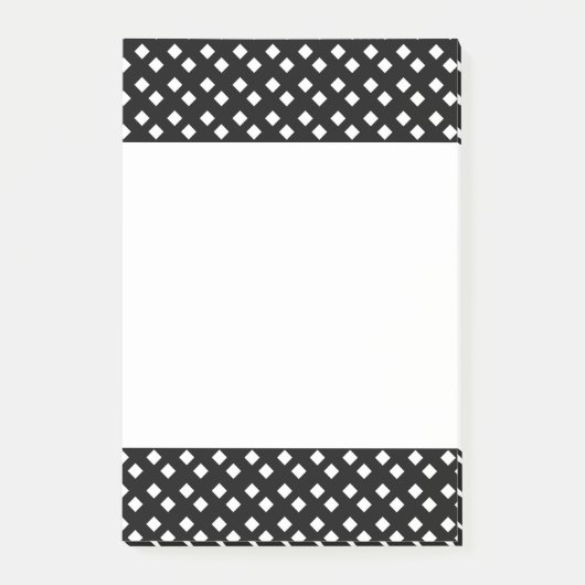 Post-it® Blanc sur noir Diamant Design (Devant)