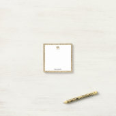 Post-it® Blanc sur Parties scintillant Gold Faux Eléphant & (Sur un bureau)
