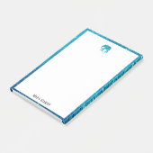 Post-it® Blanc sur Parties scintillant Turquoise Faux Eleph (Incliné)