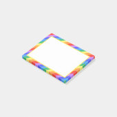 Post-it® Blanc sur rayures multicolores magnifiques (Incliné)