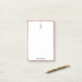 Post-it® Blanc sur Rose Gold Faux Parties scintillant Anana (Sur un bureau)