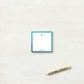 Post-it® Blanc sur Turquoise Parties scintillant Faux Flama (Sur un bureau)