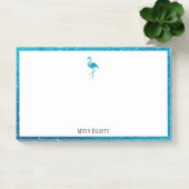 Post-it® Blanc sur Turquoise Parties scintillant Faux Flama (Bureau)