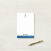 Post-it® Blanc + Turquoise Parties scintillant Ananas & Bor (Sur un bureau)
