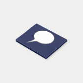 Post-it® Blancs & Bleus Talk bulle Nom personnalisé (Incliné)