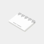 Post-it® Blancs Noir Élégant Botanique Tropical Branche (Incliné)