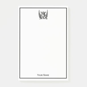 Post-it® Blason au cœur héraldique avec ailes
