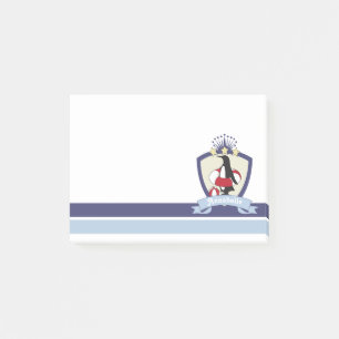 Post-it® Blason du Club de Natation Pingouin de Dessin Anim