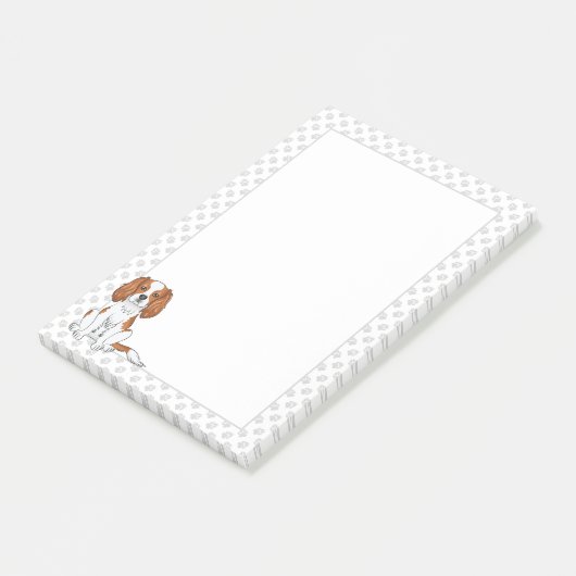 Post-it® Blenheim Cavalier King Charles Spaniel & Paws (Incliné)