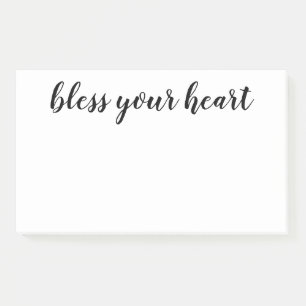 Post-it® Bless Your Heart écriture noire
