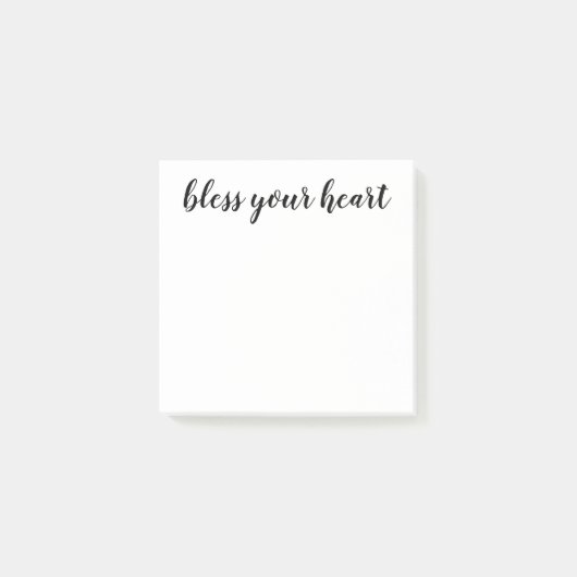 Post-it® Bless Your Heart Écriture Noire (Devant)