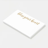Post-it® Bless Your Heart Script Doré (Incliné)