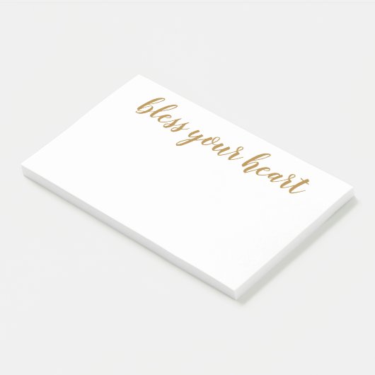 Post-it® Bless Your Heart Script Doré (Incliné)