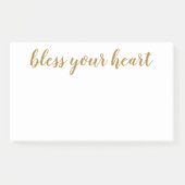 Post-it® Bless Your Heart Script Doré (Devant)