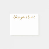Post-it® Bless Your Heart Script Doré (Devant)