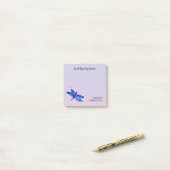 Post-it® Bleu Aquarelle Dragonfly Personnalisée Inspiration (Sur un bureau)