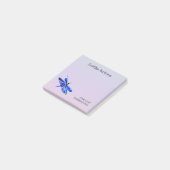 Post-it® Bleu Aquarelle Dragonfly Personnalisée Inspiration (Incliné)