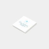 Post-it® Bleu arc heureux 21e anniversaire nom date petite (Incliné)