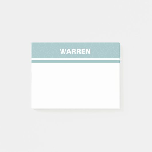 Post-it® Bleu bébé simple bandes de nom personnalisées (Devant)